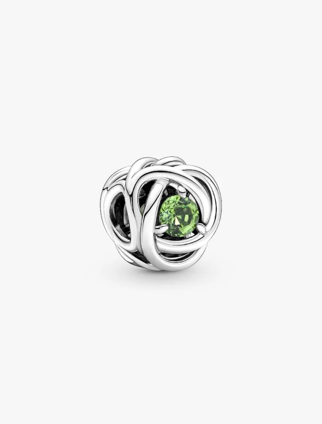 August Spring Green Eternity Circle Charm