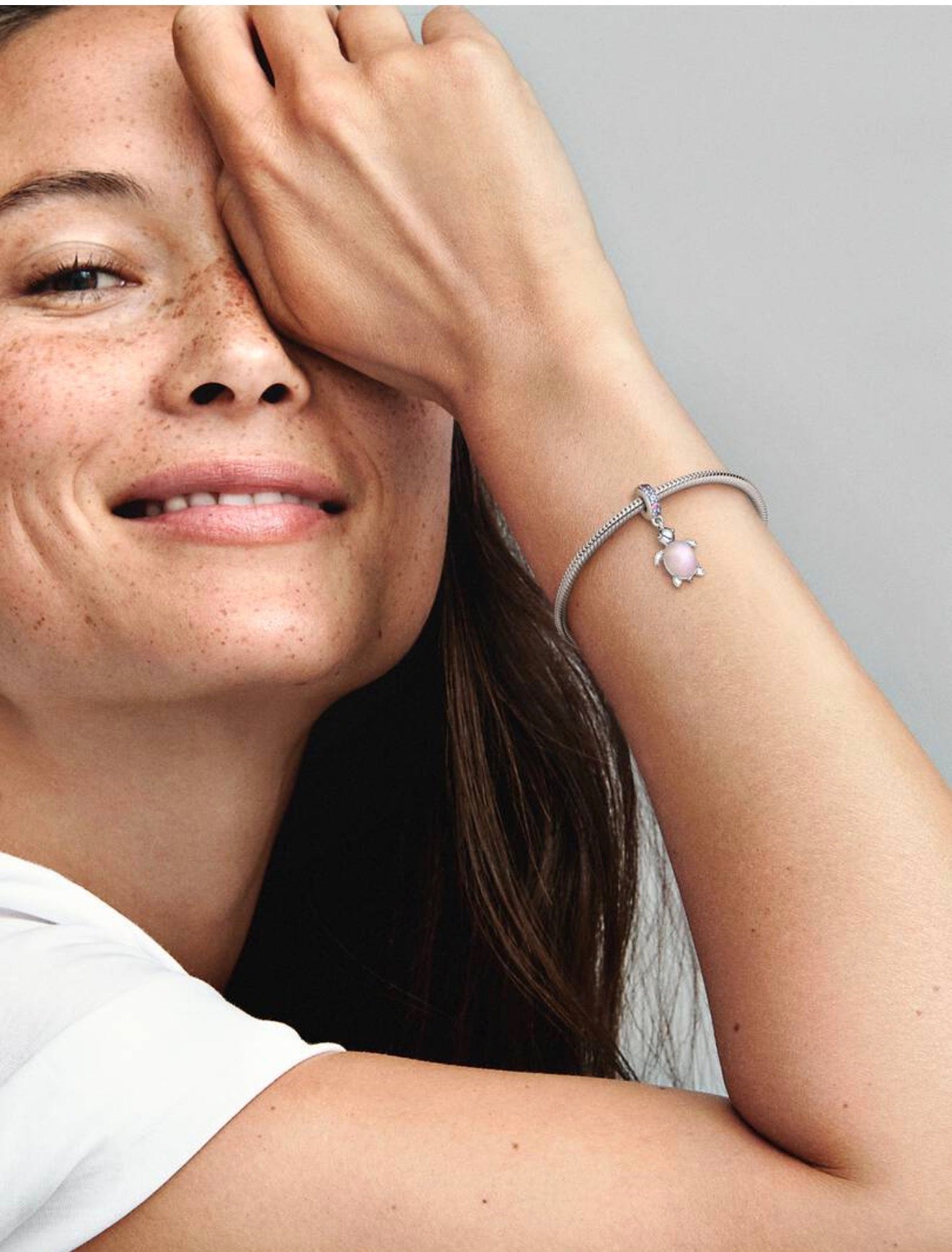 Murano Glass Pink Sea Turtle Dangle Charm