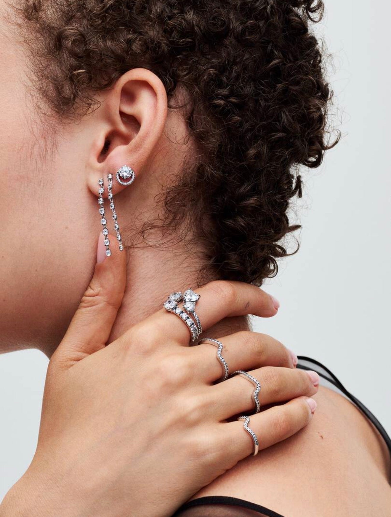 Double Heart Sparkling Ring