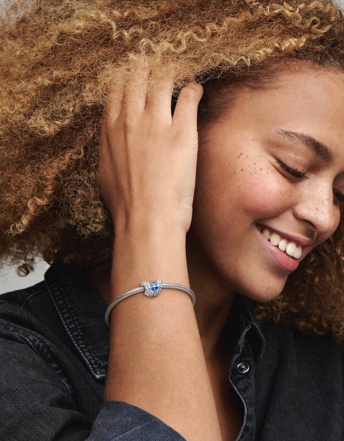 Blue Butterfly Sparkling Charm