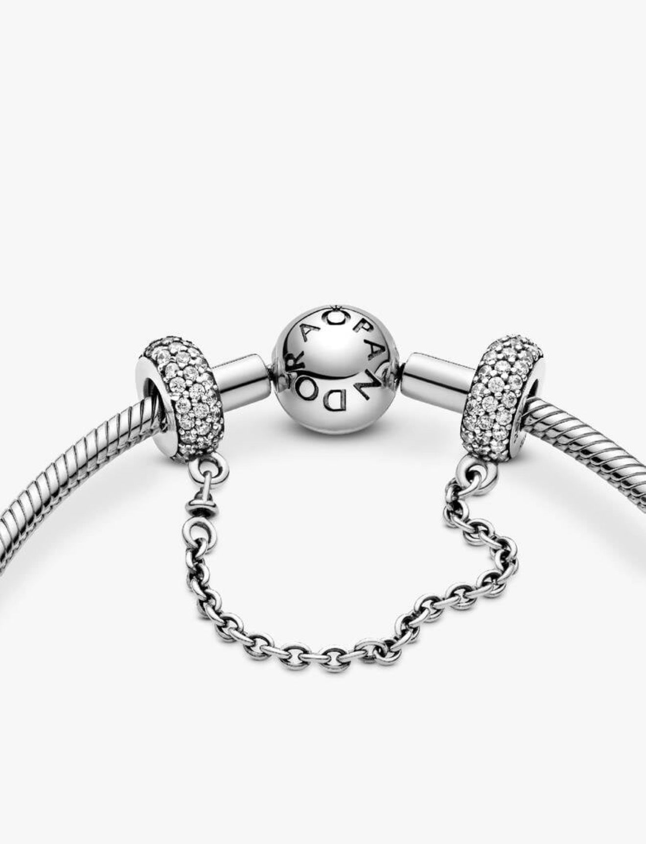 Sparkling Pavé Safety Chain Charm