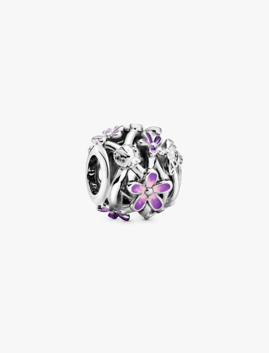 Openwork Purple Daisy Charm