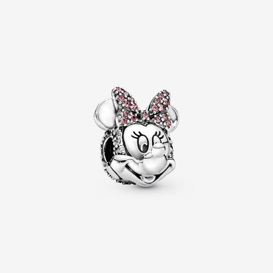 Disney x Pandora Minnie Mouse Pink Pavé Bow Clip Charm