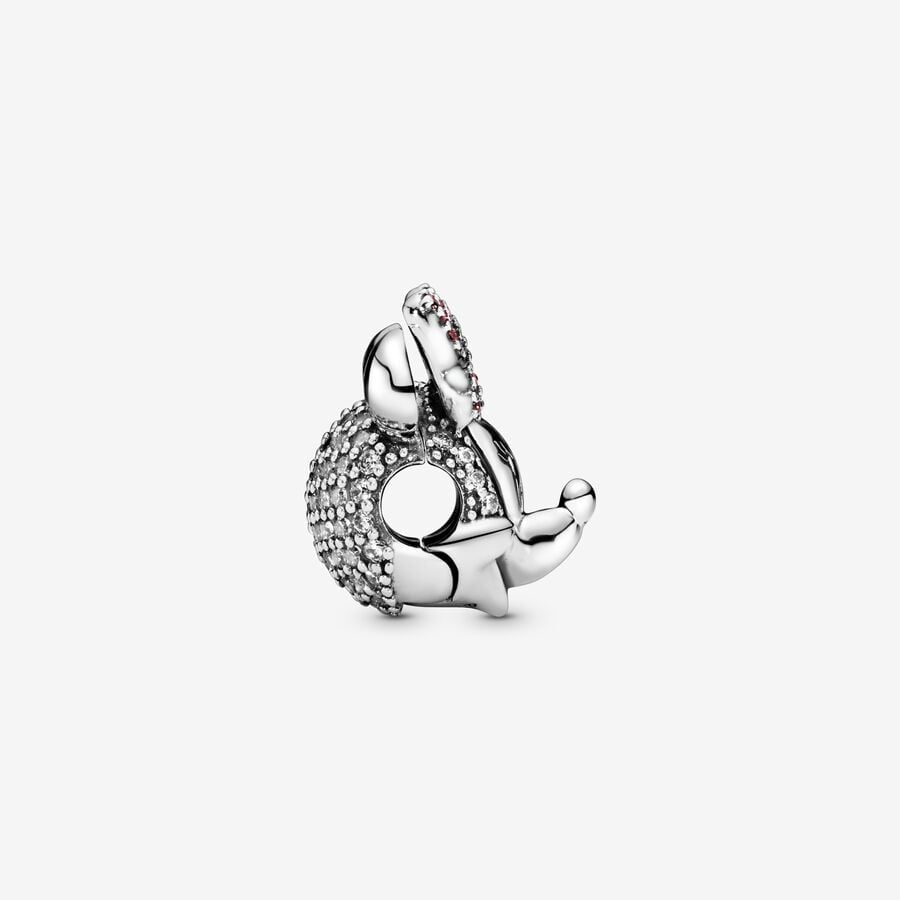 Disney x Pandora Minnie Mouse Pink Pavé Bow Clip Charm