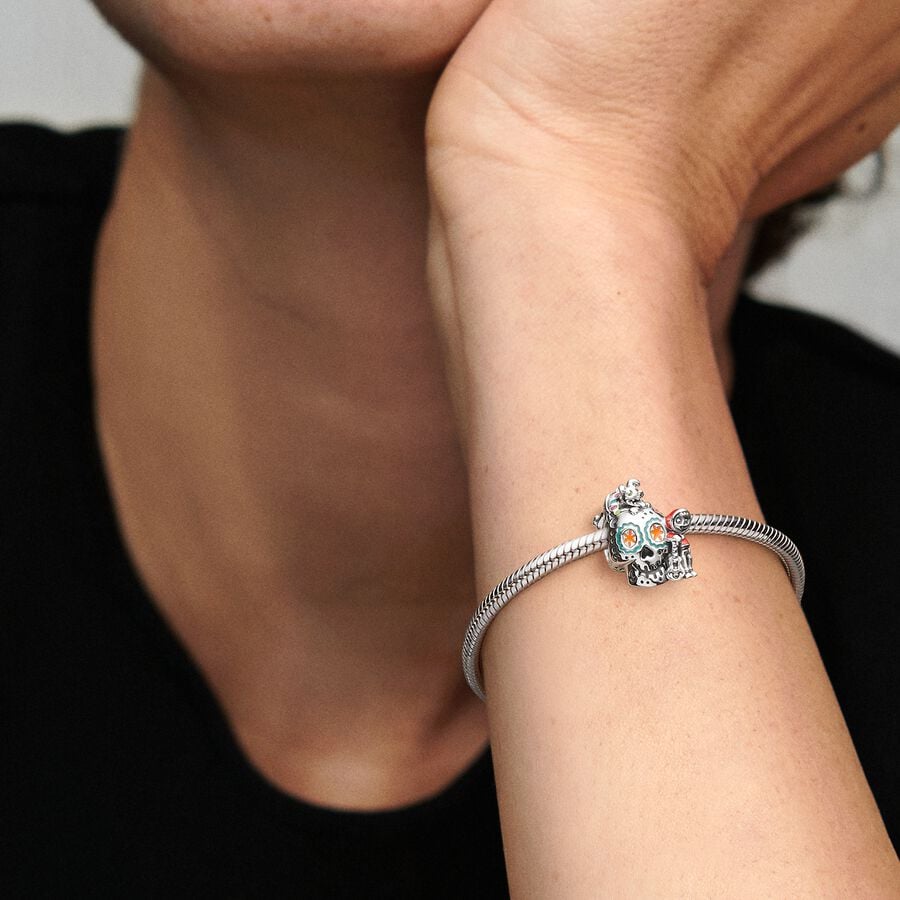 Disney x Pandora Pixar Coco Miguel & Dante Skull Glow-in-the-dark Charm