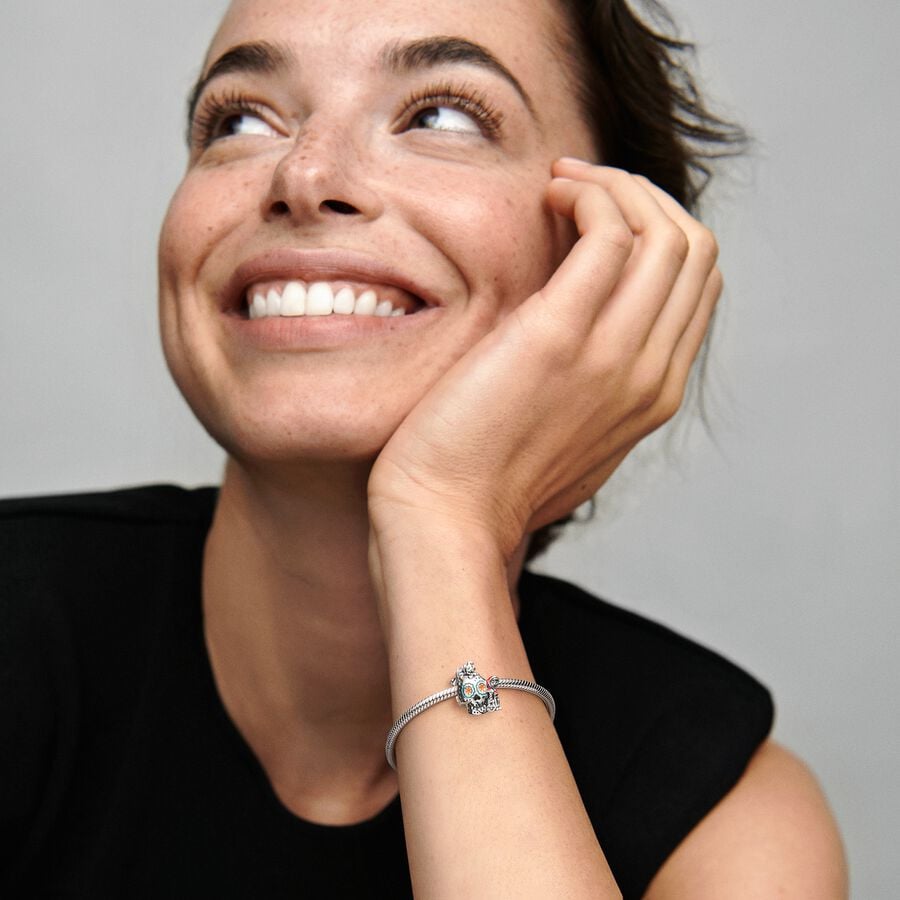 Disney x Pandora Pixar Coco Miguel & Dante Skull Glow-in-the-dark Charm