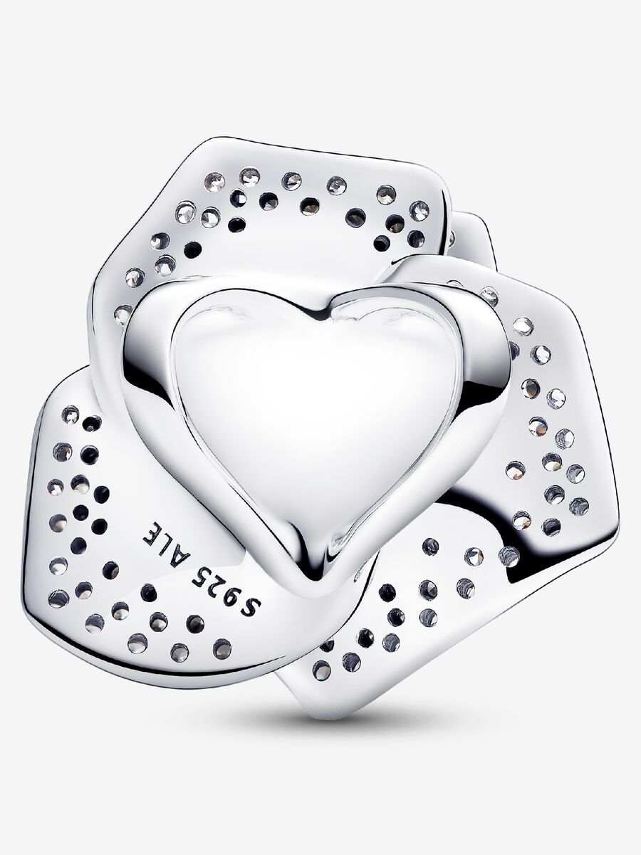 Sparkling Rose in Bloom Oversized Charm