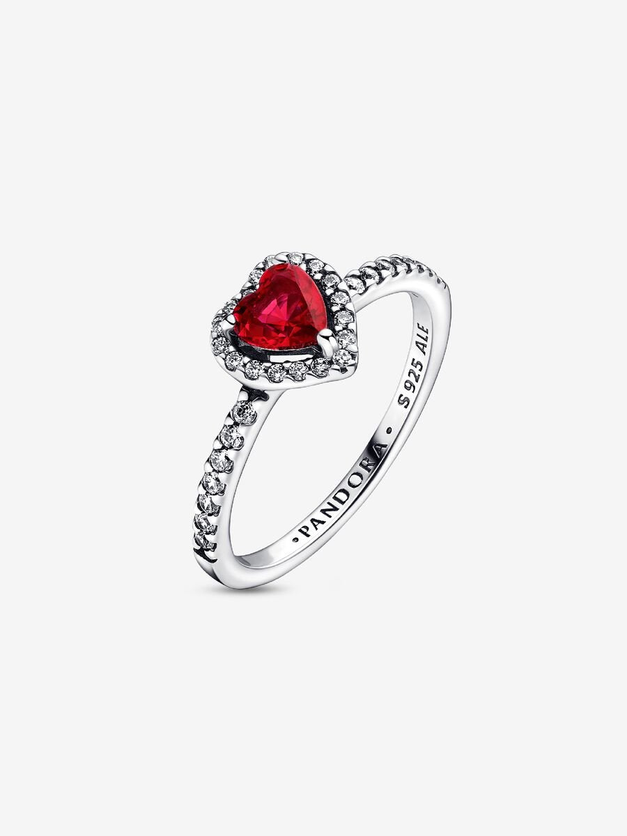 Elevated Red Heart Ring