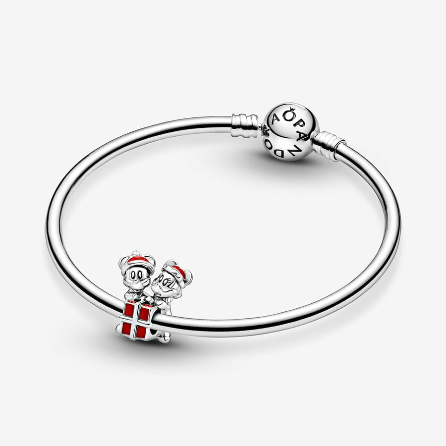 Disney x Pandora Mickey Mouse and Minnie Mouse Present Charm