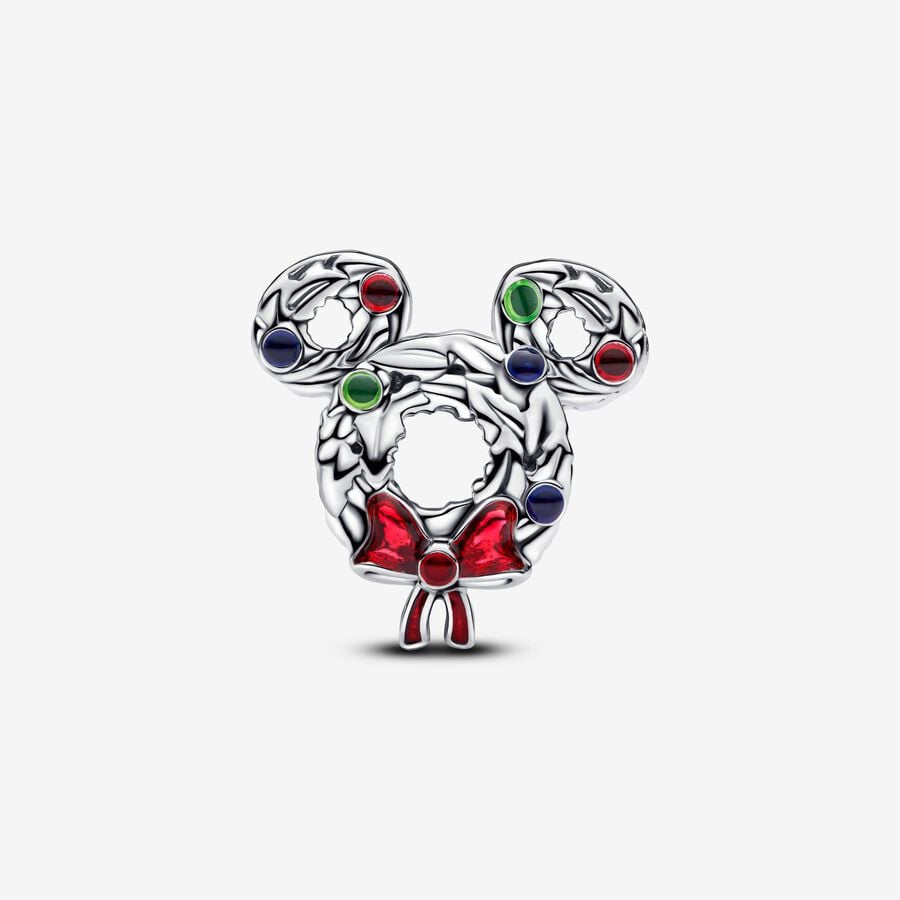 Disney x Pandora Mickey Mouse Christmas Wreath Charm