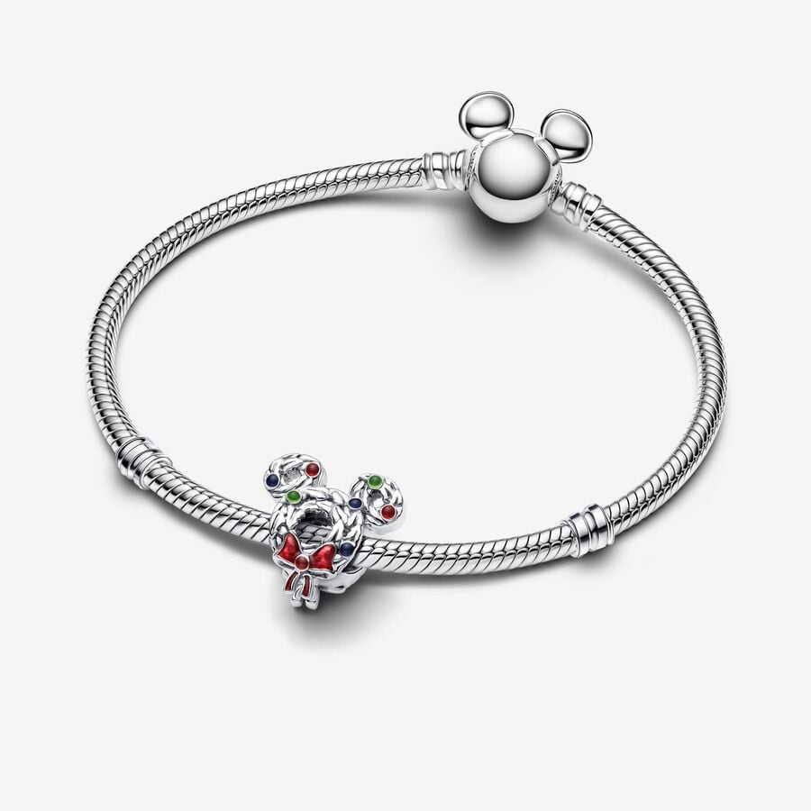 Disney x Pandora Mickey Mouse Christmas Wreath Charm