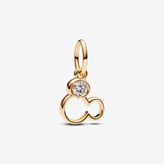 Disney x Pandora Mickey Mouse Silhouette Lab-Grown Diamond Dangle Charm