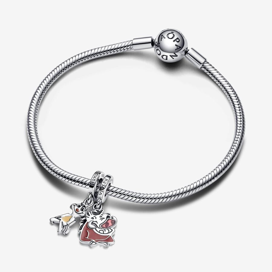 Disney x Pandora The Lion King Timon & Pumbaa Splittable Dangle Charm
