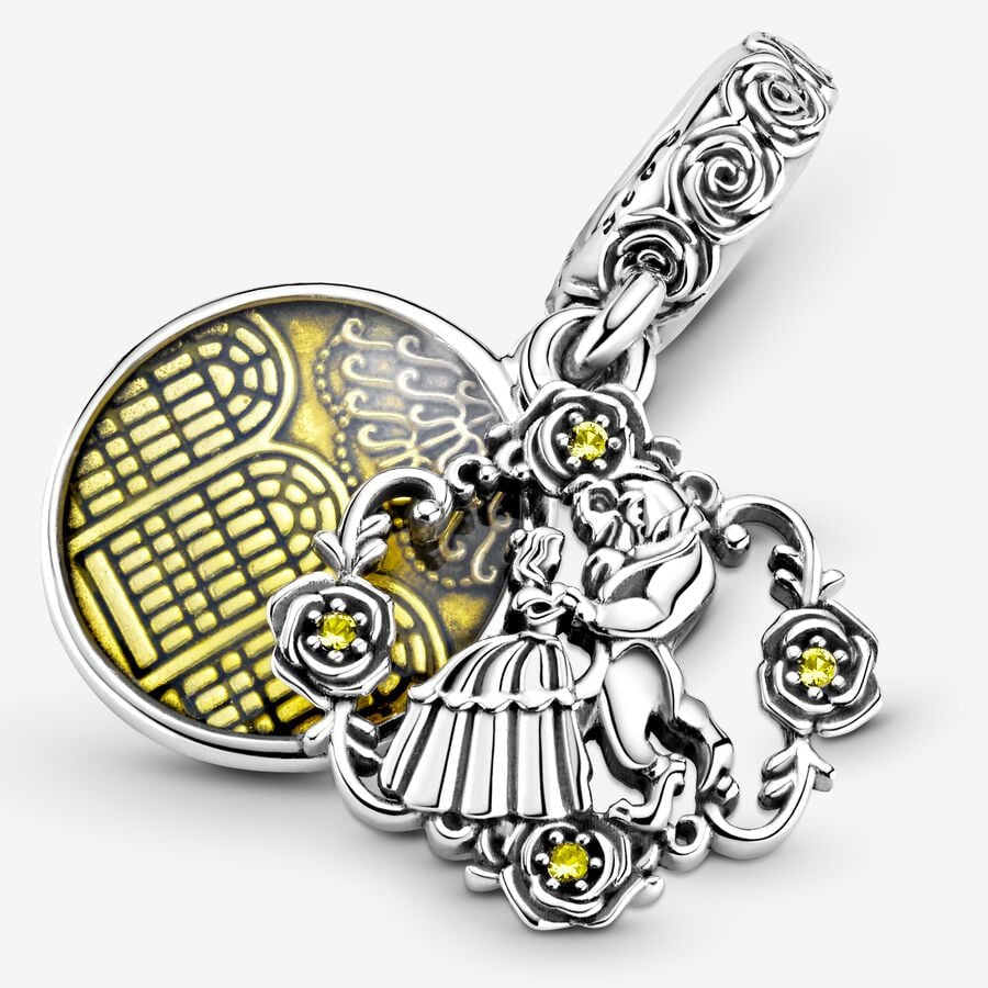 Disney x Pandora Beauty and the Beast Dancing Dangle Charm