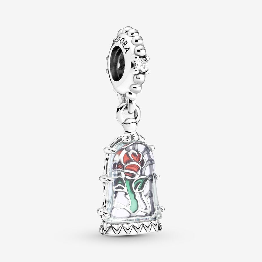 Disney x Pandora Beauty and the Beast Enchanted Rose Dangle Charm