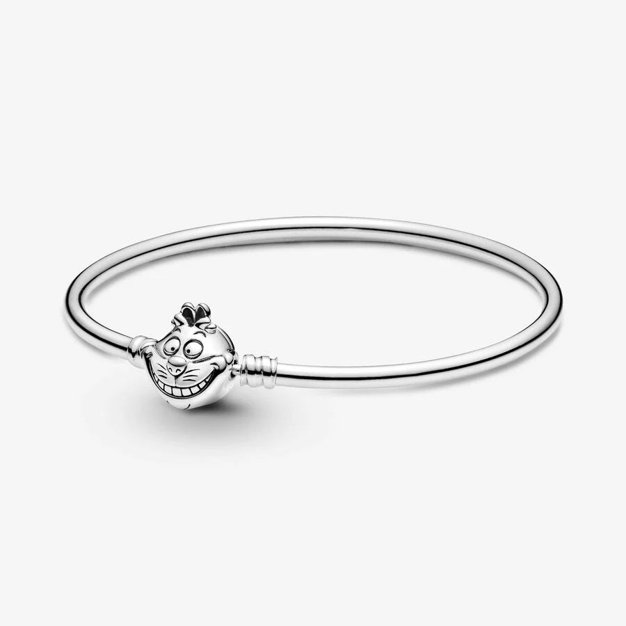 Disney x Pandora Alice in Wonderland Cheshire Cat Clasp Pandora Moments Bangle