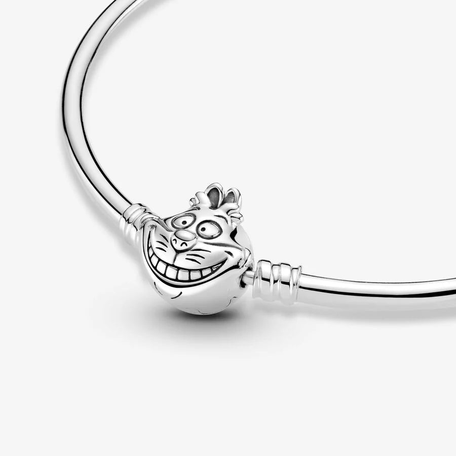 Disney x Pandora Alice in Wonderland Cheshire Cat Clasp Pandora Moments Bangle