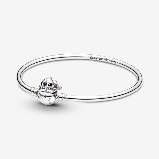 Disney x Pandora Moments Disney Stitch Biting Clasp Bangle